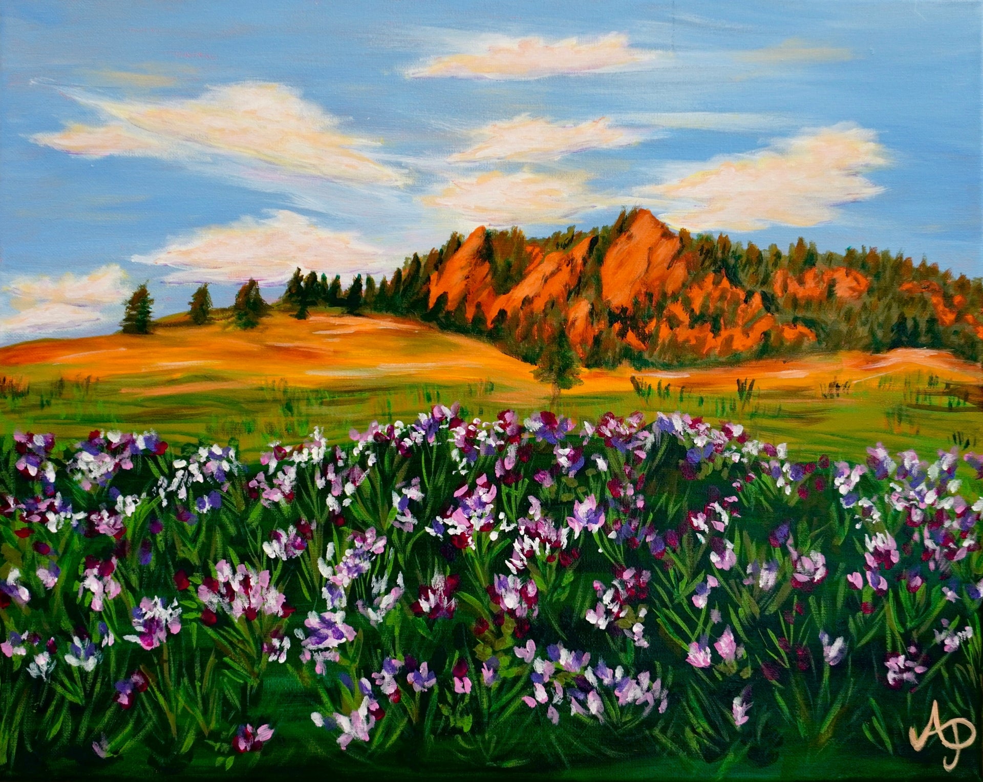 Print of 'Boulder Flatirons at Noon'